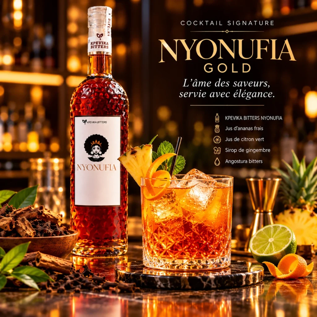Cocktail signature Nyonufia Gold
